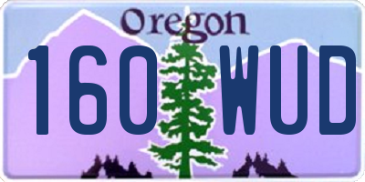 OR license plate 160WUD