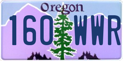 OR license plate 160WWR
