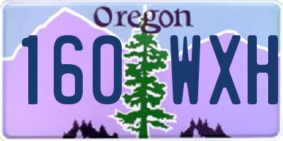 OR license plate 160WXH
