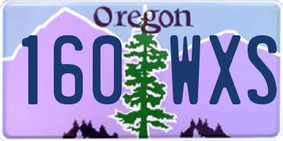 OR license plate 160WXS