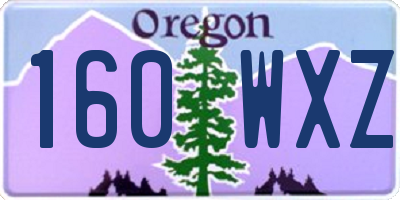 OR license plate 160WXZ
