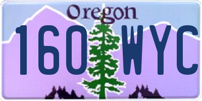 OR license plate 160WYC