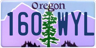 OR license plate 160WYL