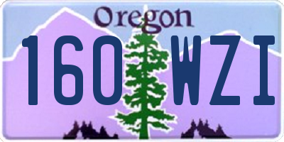OR license plate 160WZI