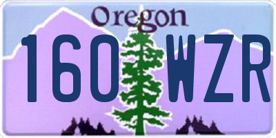 OR license plate 160WZR