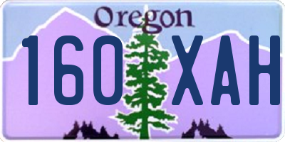 OR license plate 160XAH