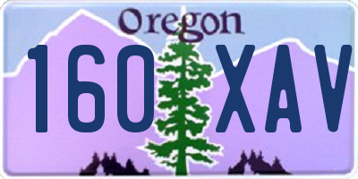 OR license plate 160XAV