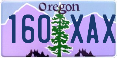 OR license plate 160XAX