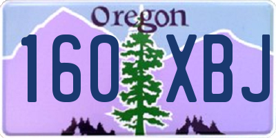OR license plate 160XBJ