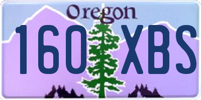 OR license plate 160XBS