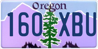 OR license plate 160XBU