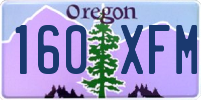 OR license plate 160XFM