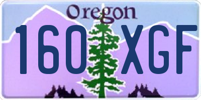 OR license plate 160XGF