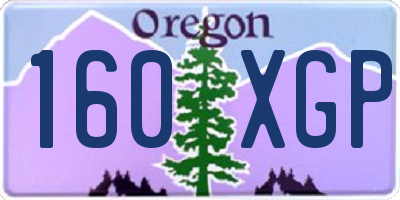 OR license plate 160XGP