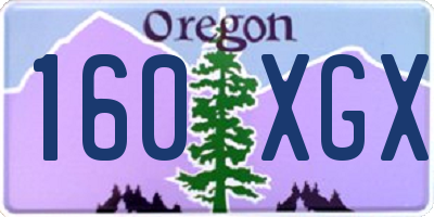 OR license plate 160XGX