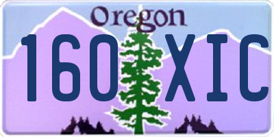 OR license plate 160XIC