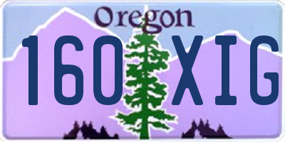 OR license plate 160XIG