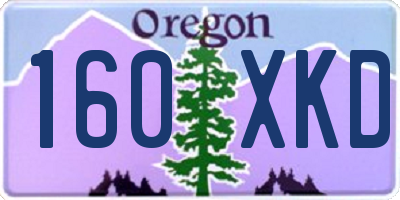OR license plate 160XKD