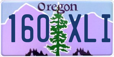 OR license plate 160XLI