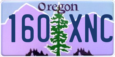 OR license plate 160XNC