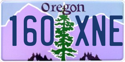 OR license plate 160XNE