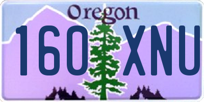 OR license plate 160XNU