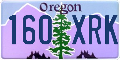 OR license plate 160XRK