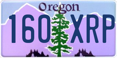OR license plate 160XRP