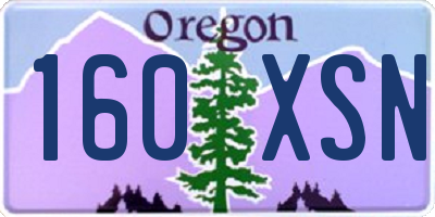 OR license plate 160XSN
