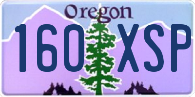 OR license plate 160XSP