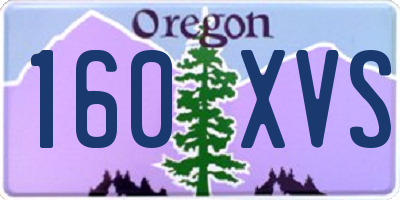 OR license plate 160XVS