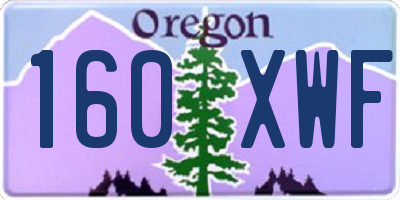 OR license plate 160XWF