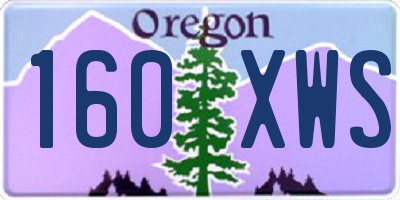 OR license plate 160XWS