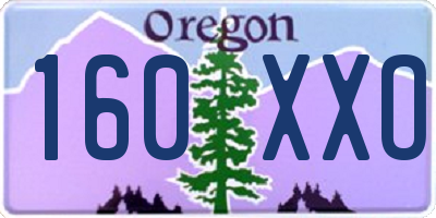 OR license plate 160XXO