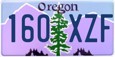 OR license plate 160XZF
