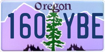 OR license plate 160YBE