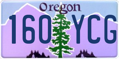 OR license plate 160YCG