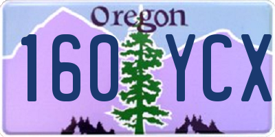 OR license plate 160YCX