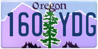 OR license plate 160YDG