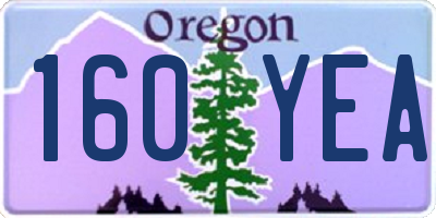 OR license plate 160YEA