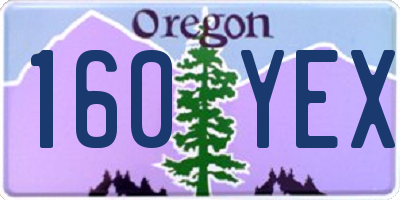 OR license plate 160YEX