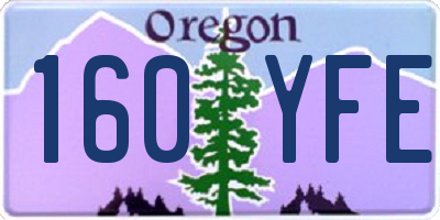 OR license plate 160YFE