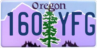 OR license plate 160YFG