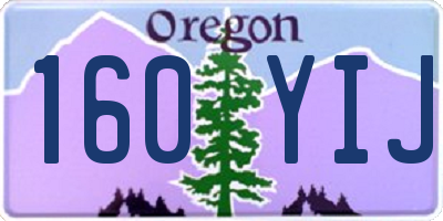 OR license plate 160YIJ