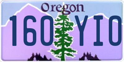 OR license plate 160YIO
