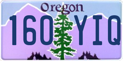 OR license plate 160YIQ