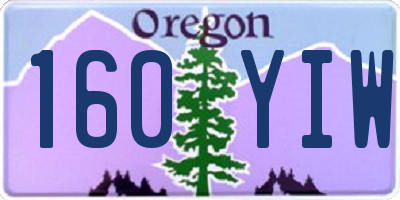 OR license plate 160YIW