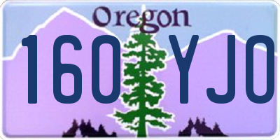 OR license plate 160YJO