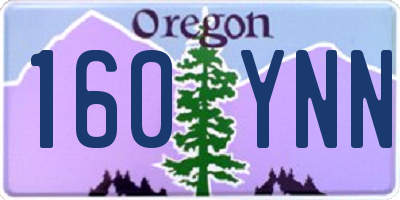 OR license plate 160YNN