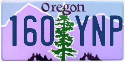OR license plate 160YNP